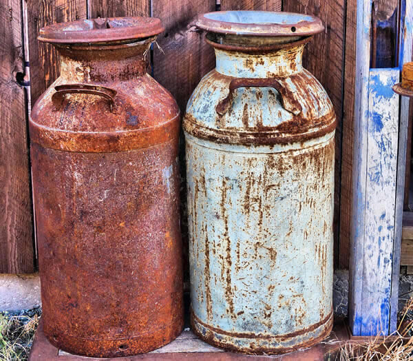 Pre shotblasting rusty cans image